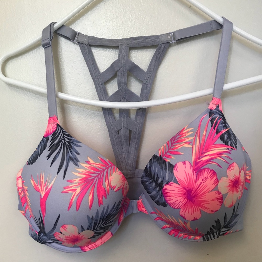 Pink Everywhere Push-Up Tropical Print - 34DD